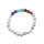 Fashion 8MM Howlite Stone Chakra Beaded Cuff Charm Bangle Bracelet